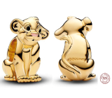 Charm Srebrny 925 Disney Król Lew Simba, koralik na bransoletkę zwierzę