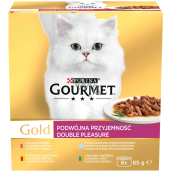 Purina Gourmet Gold krmivo pro kočky hovězí s kuřetem, králík s játry, ryba se špenátem, kachna s krůtou 8 x 85 g