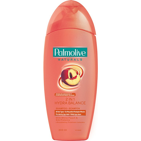 Palmolive Naturals Peach & Silk 2v1 šampon pro všechny typy vlasů 200 ml