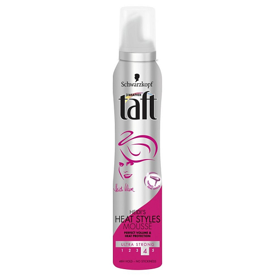 Taft Heidi Heat Styles ultra silná fixace pěnové tužidlo 250 ml