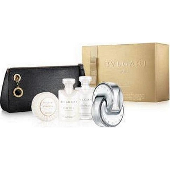 Bvlgari Omnia Crystalline toaletní voda pro ženy 65 ml + tělové mléko 40 ml + sprchový gel 40 ml + vonné mýdlo 50 g + toaletní taštička, dárková sada