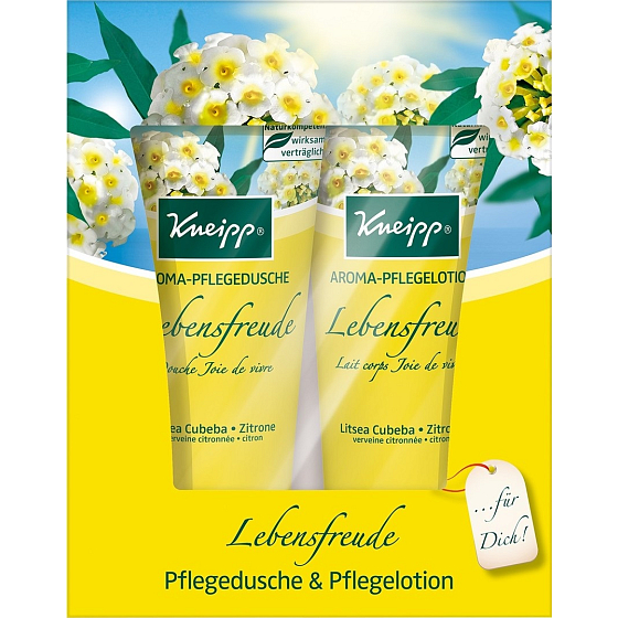 Kneipp Radost ze života sprchový gel 200 ml + tělové mléko 200 ml, kosmetická sada