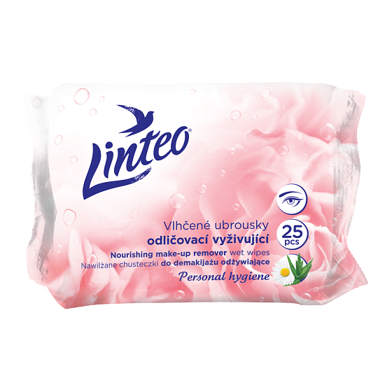 Linteo Odličovací vyživující vlhčené ubrousky 25 kusů