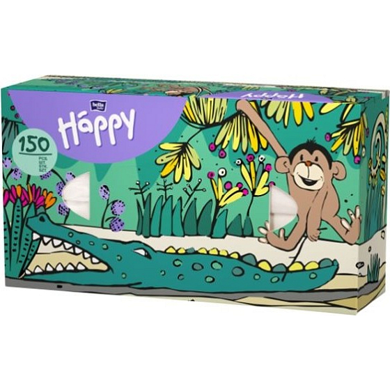 Bella Happy Baby Opice hygienické kapesníky 2 vrstvé 150 kusů