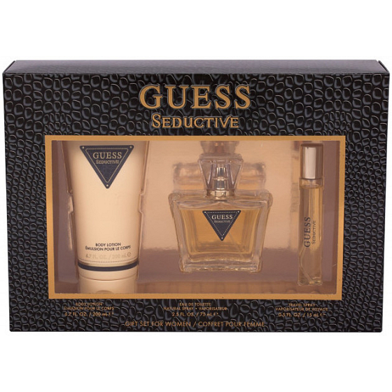 Guess Seductive toaletní voda pro ženy 75 ml + tělové mléko 200 ml + toaletní voda 15 ml, dárková sada