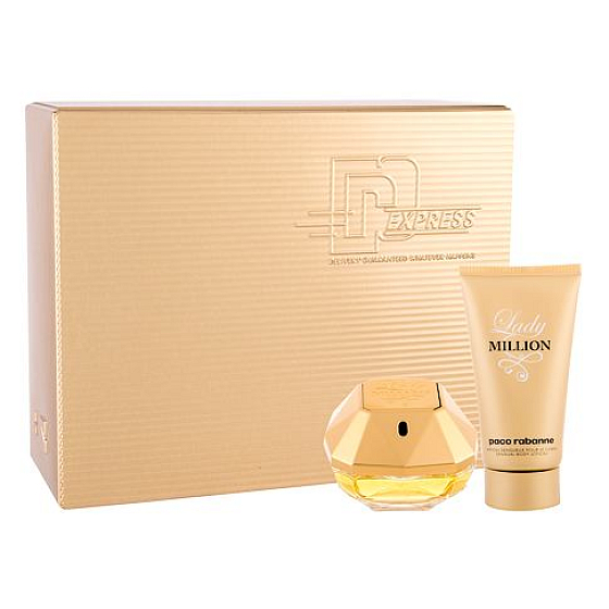 Paco Rabanne Lady Million parfémovaná voda pro ženy 50 ml + tělové mléko 75 ml, dárková sada pro ženy