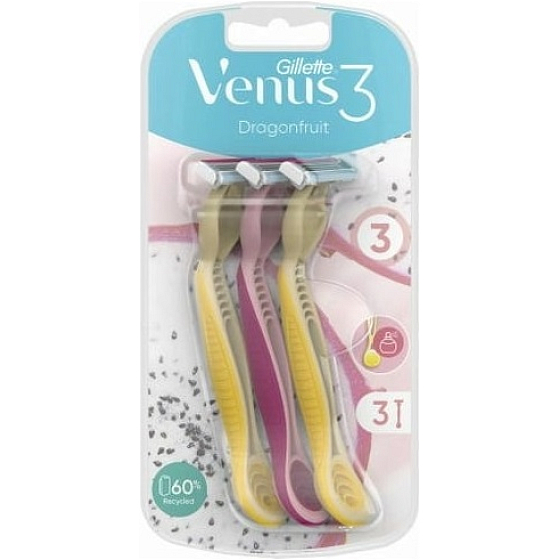 Gillette Venus 3 Dragonfruit jednorazowe maszynki do golenia 3 sztuki dla kobiet