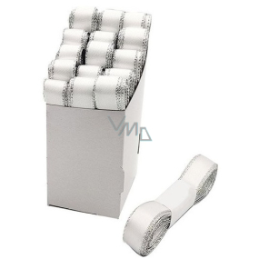 Nekupto Stuha látková vánoční Stříbrná 15 mm x 3 m Nekupto Stuha látková vánoční Stříbrná 15 mm x 3 m