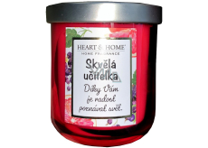 Heart & Home Sěží grejpfrut i czerwona porzeczka sojowa świeca z napisem Wspaniała nauczycielka 110 g