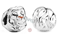 Zawieszka ze srebra próby 925 Disney Król Lew - Simba lew, koralik do bransoletki
