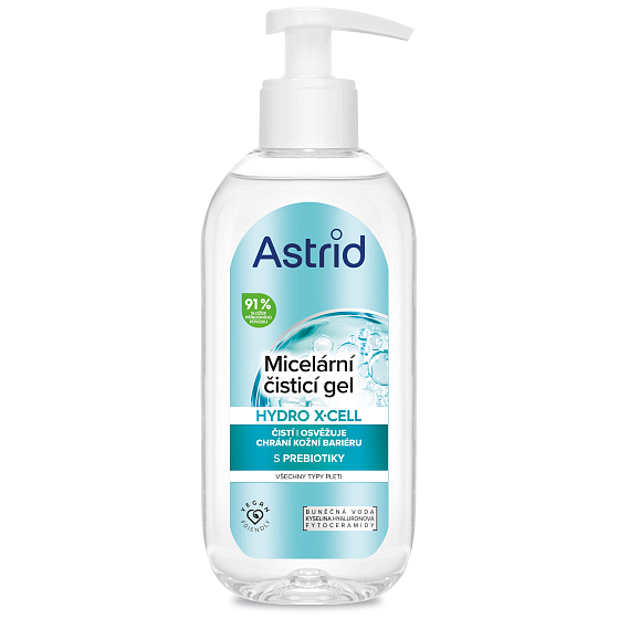 Astrid Hydro X-Cell Micelarny żel oczyszczający do doskonałej skóry 200 ml
