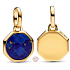 Charm Srebrna 925 Mini medalion niebieski imitacja Lapis lazuli, zawieszka na bransoletkę symbol
