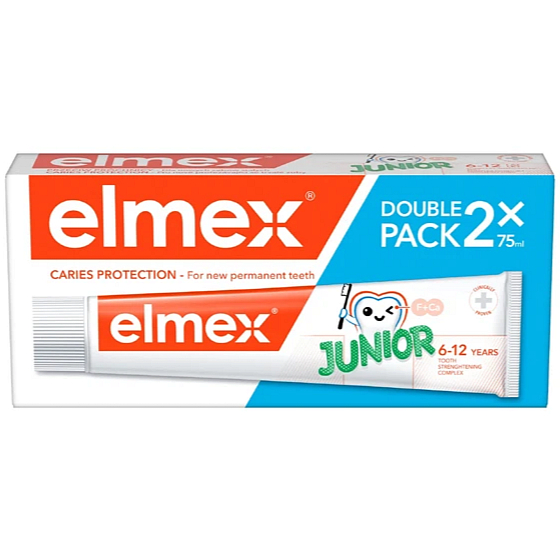 Elmex Junior 6 -12 lat pasta do zębów 2 x 75 ml, duopack
