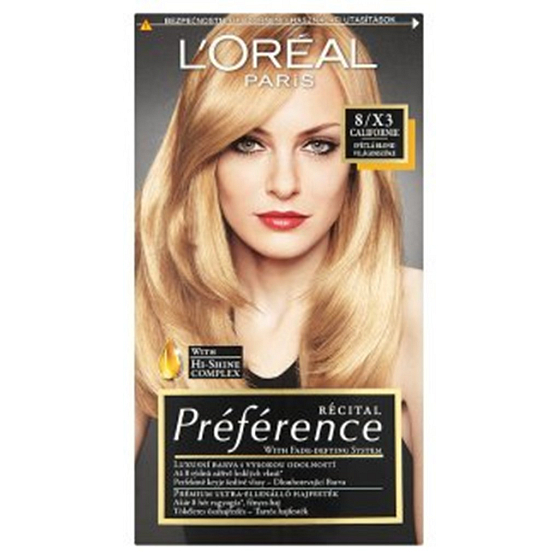 Loreal Paris Préférence Récital barva na vlasy 8/X3 californie světlá blond