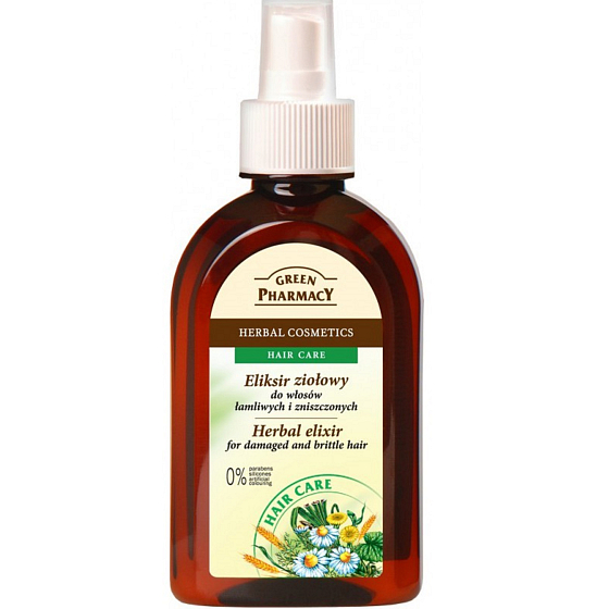 Green Pharmacy Bylinný elixír na poškozené a křehké vlasy rozprašovač 250 ml