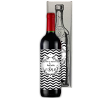 Bohemia Gifts Červené svatební víno On se zeptal a Ona řekla Ano dárkové víno ke svatbě 750 ml