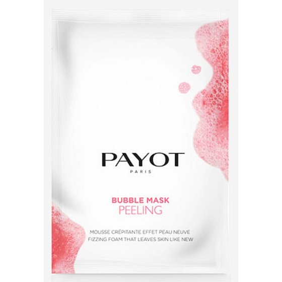 Payot Les Demaquillantes Bubble Mask Peeling praskající pěna s efektem znovuzrození pokožky šumivá maska gelová maska dodává pokožce kyslík 1 kus x 5 ml