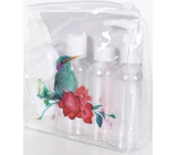 Albi Original Zestaw podróżnych butelek 3 x 80 ml + 2 pojemniki + Etui na lampki - 15 cm x 15 cm x 4,5 cm