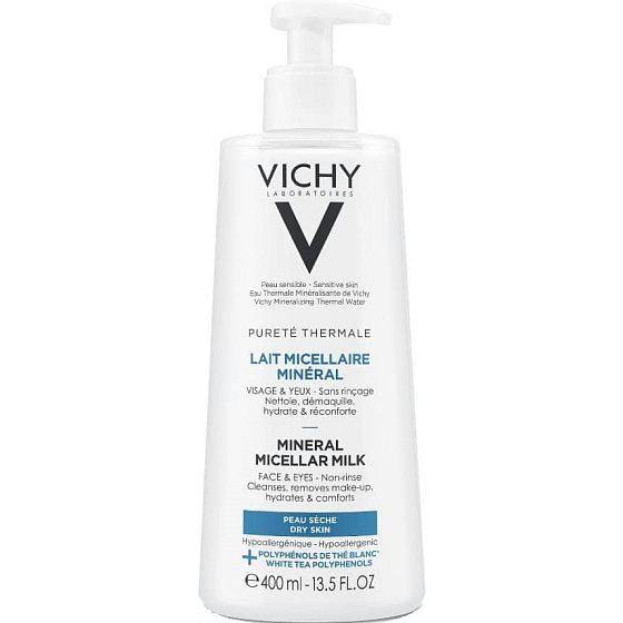 Vichy Pureté Thermale Micelární mléko pro suchou pleť 400 ml