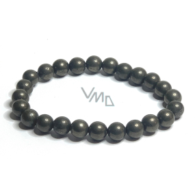 Bransoletka z pirytu elastyczna, naturalny kamień, kuleczka 8 mm / 16 - 17 cm, mistrz pewności siebie i obfitości Bransoletka z pirytu elastyczna, naturalny kamień, kuleczka 8 mm / 16 - 17 cm, mistrz pewności siebie i obfitości