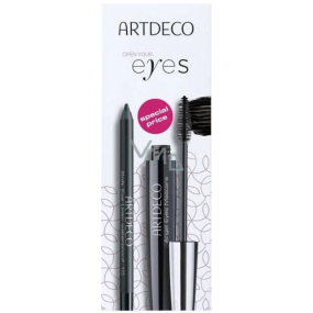 Artdeco Open Your Eyes Angel Eyes řasenka pro objem délku a oddělení řas černá 10 ml + Soft voděodolná konturovací tužka na oči 10 Black 1,2 g, kosmetická sada pro ženy