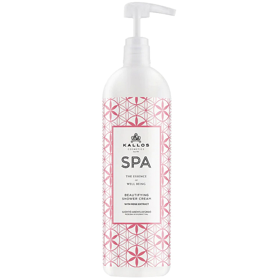 Kallos Spa Rose Extract kremowy żel pod prysznic 1000 ml pompka