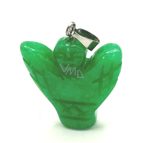 Chalcedon Anioł, anielska kryształowa figurka naturalny kamień szlifowany 25 x 21 x 5 mm, kamień miłości, radości Chalcedon Anioł, anielska kryształowa figurka naturalny kamień szlifowany 25 x 21 x 5 mm, kamień miłości, radości