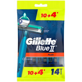 Gillette Blue II Plus jednorázová maszynka do golenia dla mężczyzn 14 sztuk