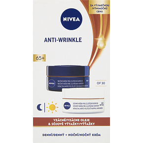 Nivea Anti-Wrinkle Contouring 65+ krem na dzień i noc poprawiający kontury, 2 × 50 ml