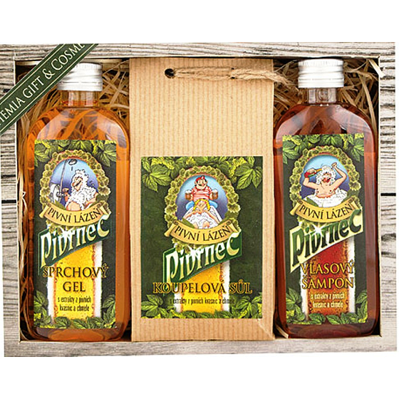 Bohemia Gifts Pivrnec żel pod prysznic 100 ml + sól do kąpieli 150 g + szampon do włosów 100 ml