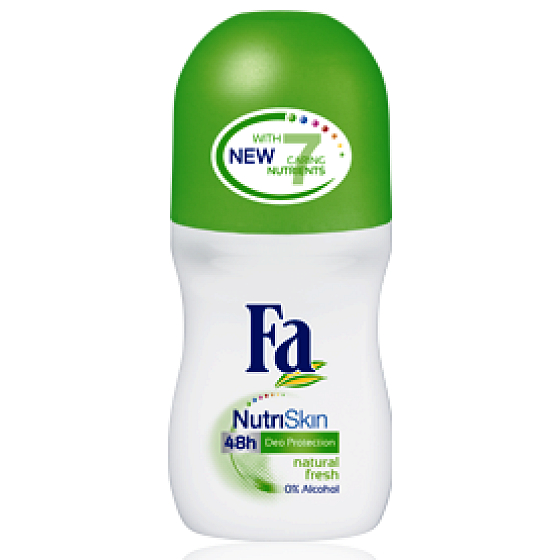 Fa NutriSkin Natural Fresh Senses kuličkový deodorant roll-on pro ženy 50 ml