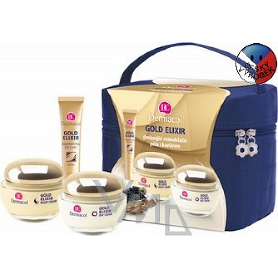 Dermacol Gold Elixir denní + noční krém 50 ml + oční krém 15 ml, kosmetická sada