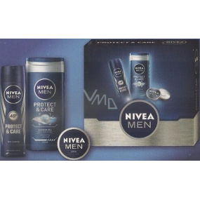Nivea Men Deo Protect antiperspirant sprej 150 ml + sprchový gel 250 ml + krém 30 ml, kosmetická sada Nivea Men Deo Protect antiperspirant sprej 150 ml + sprchový gel 250 ml + krém 30 ml, kosmetická sada