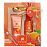 Idc Institute Fruit & Care Peach, Grapefruit & Berries sprchový gel 100 ml + tělové mléko 60 ml + pilník na nehty 1 kus, kosmetická sada