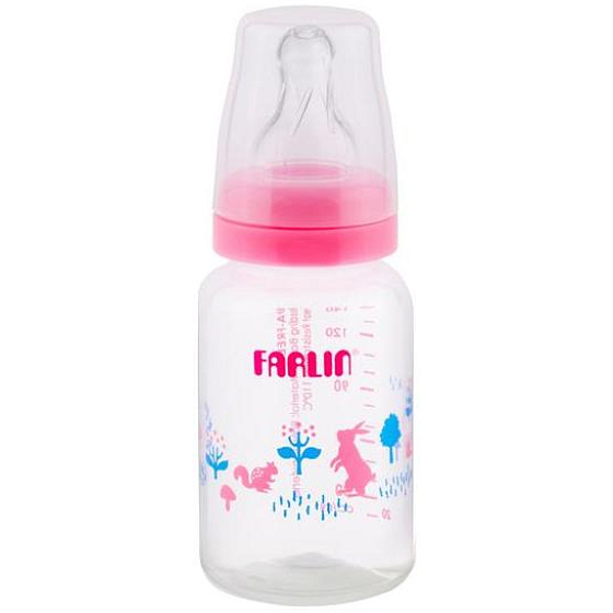 Baby Farlin Butelka dla niemowląt standardowa 0+ miesięcy różowa 140 ml AB-41011 G