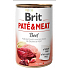 Brit Paté & Meat Hovězí a krůta čisté masové paté kompletní krmivo pro psy 400 g