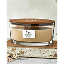 WoodWick At the Beach - Na pláži vonná svíčka s dřevěným širokým knotem a víčkem sklo loď 453 g