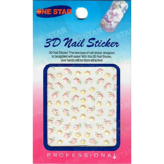 Nail Stickers 3D nálepky na nehty 1 aršík 10100 S28
