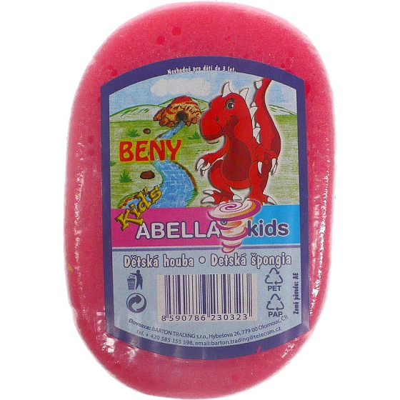 Abella Kids Beny gąbka kąpielowa 11 x 7 x 4 cm różne kolory 1 sztuka