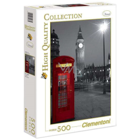 Clementoni Puzzle Big Ben a telefonní budka 500 dílků, doporučený věk 8+