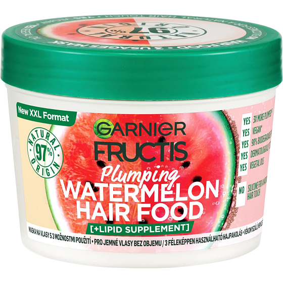 Garnier Fructis Watermelon Hair Food maska do włosów cienkich bez objętości 400 ml