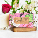 English Soap Rhubarb & Coconut - Rebarbora a kokos přírodní parfémované toaletní mýdlo s bambuckým máslem 190 g