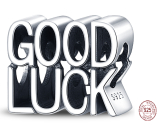 Zawieszka ze srebra 925 Good Luck - Powodzenia, koralik do bransoletki symbol