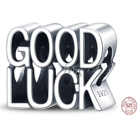 Zawieszka ze srebra 925 Good Luck - Powodzenia, koralik do bransoletki symbol