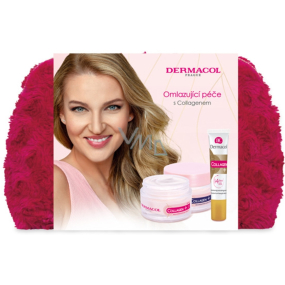 Dermacol Collagen Plus Intensive Rejuvenating intenzivní omlazující denní krém 50 ml + noční krém 50 ml + intenzivní omlazující pleťové sérum 12 ml + kosmetická taška, kosmetická sada pro ženy Dermacol Collagen Plus Intensive Rejuvenating intenzivní omlazující denní krém 50 ml + noční krém 50 ml + intenzivní omlazující pleťové sérum 12 ml + kosmetická taška, kosmetická sada pro ženy