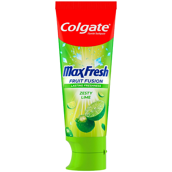 Colgate Max Fresh Fruit Fusion Zesty Lime orzeźwiająca pasta do zębów o smaku cytrusowym 75 ml