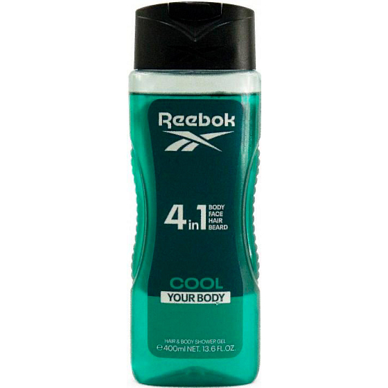 Reebok Men Cool Your Body żel pod prysznic 4w1, 400 ml