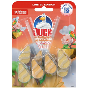 Duck WC zawieszka Active Clean Duo Mango, 2x 36 g