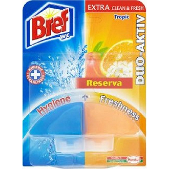 Bref Duo Aktiv Extra Clean & Fresh Tropic WC gel náhradní náplň 60 ml