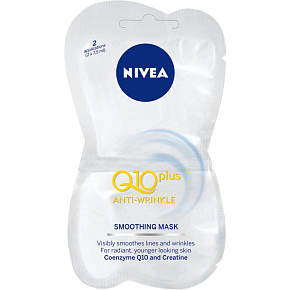Nivea Q10 Power wygładzająca maska przeciwzmarszczkowa, 2 × 7,5 ml